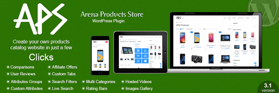 Arena Produts Store - WordPress Plugin