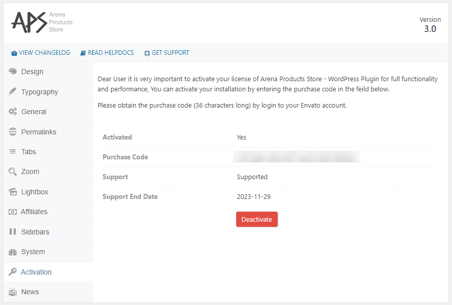 Plugin Activation