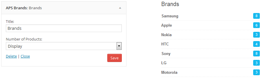 Brands Widget