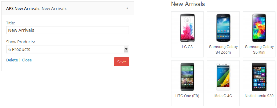 New Arrivals Widget