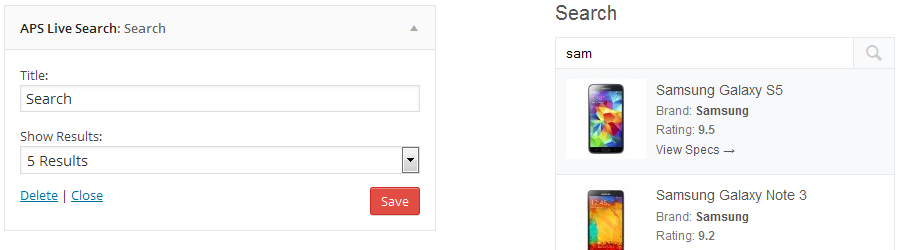 Search Widget