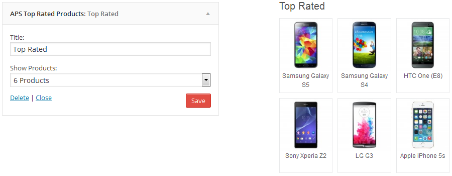 Top Rated Widget