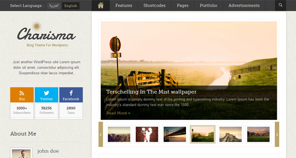 Charisma WordPress Theme