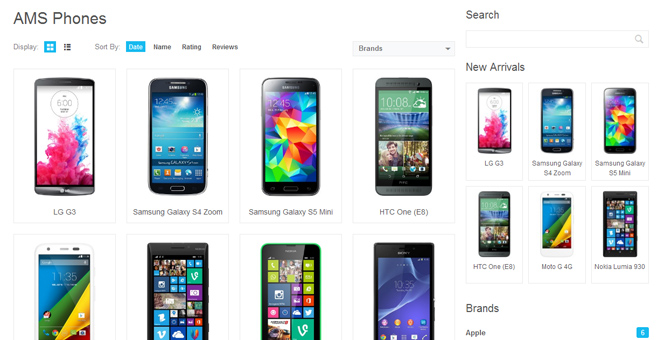 Arena Products Store - WordPress Plugin